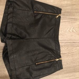 Leather shorts